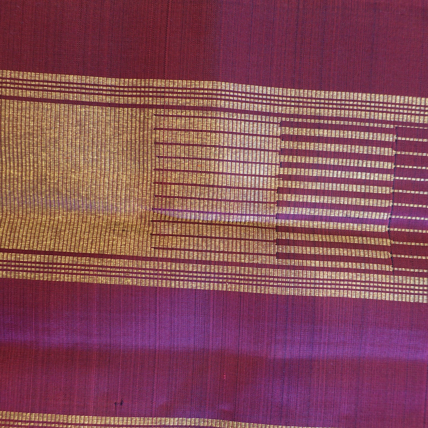 TIDEWATER | Teal Pure Silk Korvai Kanjeevaram with Burgundy Border