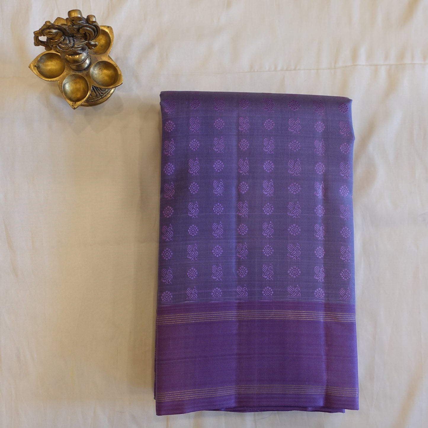 LAVENDER FIELDS | Pastel Lavender Pure Silk Kanjeevaram