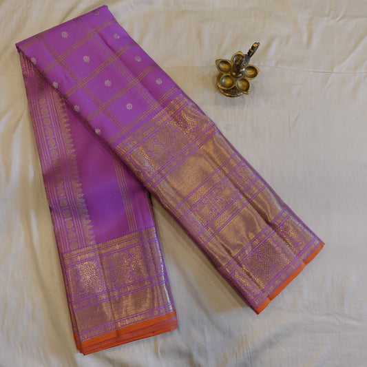 SHERBET | Lavender Pure Silk Kanjeevaram Saree