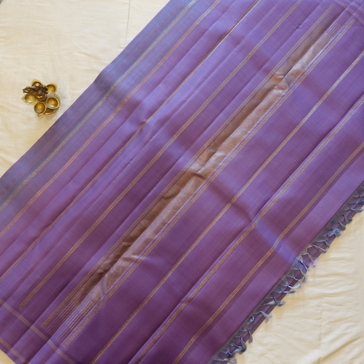 LAVENDER FIELDS | Pastel Lavender Pure Silk Kanjeevaram