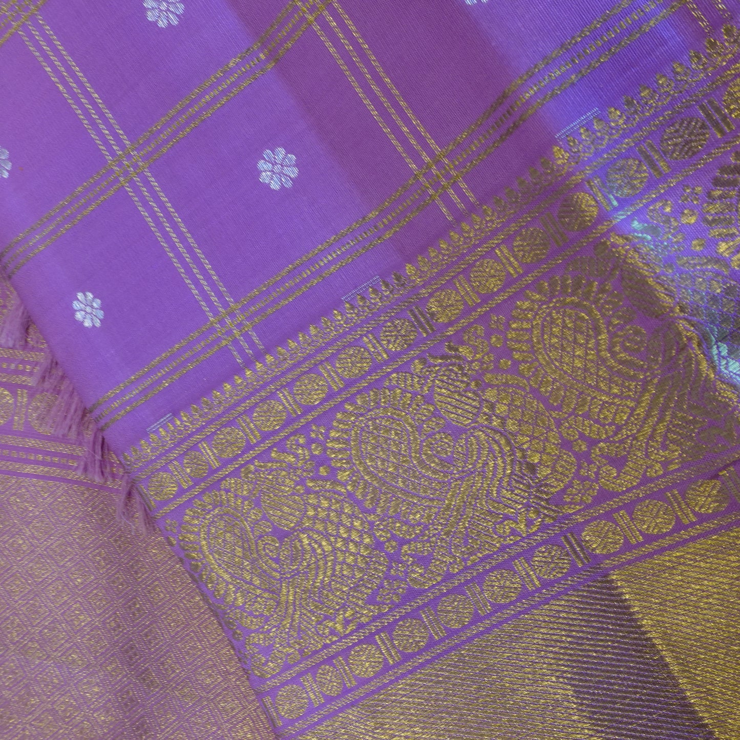 SHERBET | Lavender Pure Silk Kanjeevaram Saree