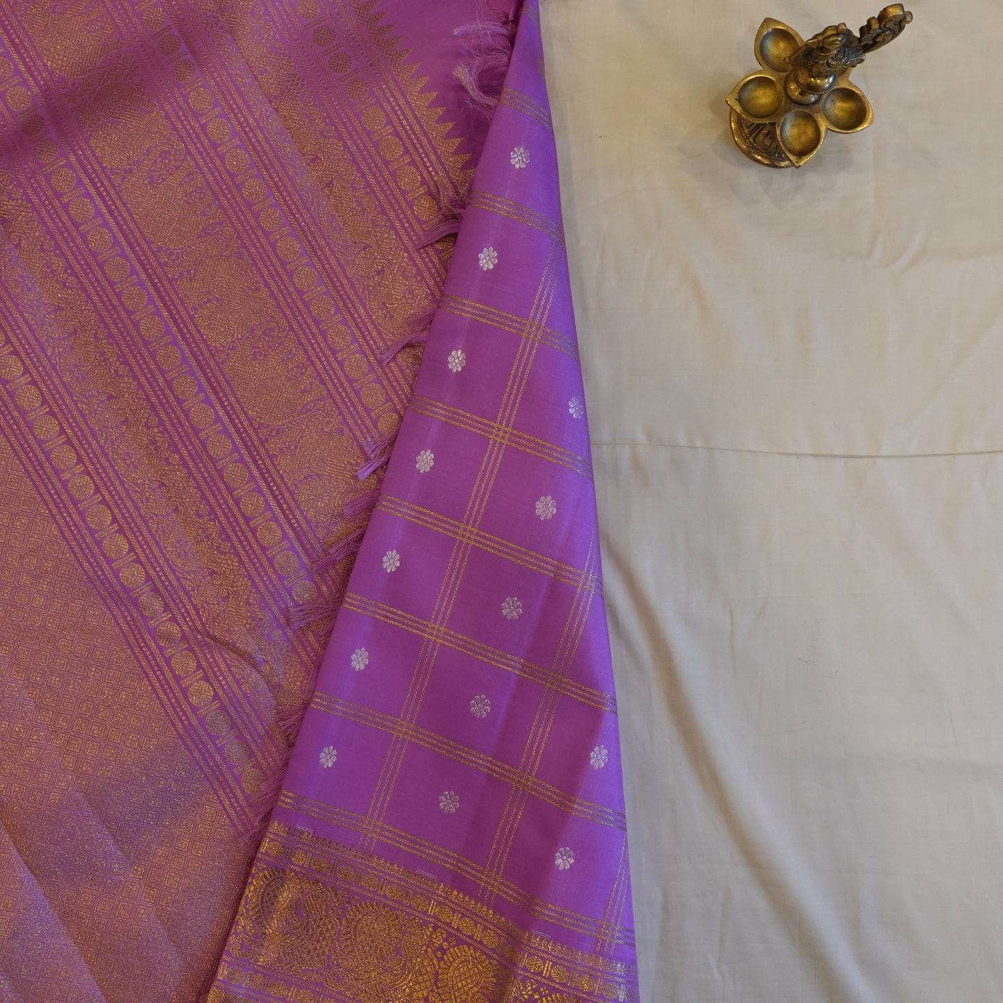 SHERBET | Lavender Pure Silk Kanjeevaram Saree