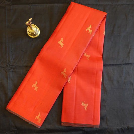 VANN | True Red Pure Silk Kanjeevaram Saree