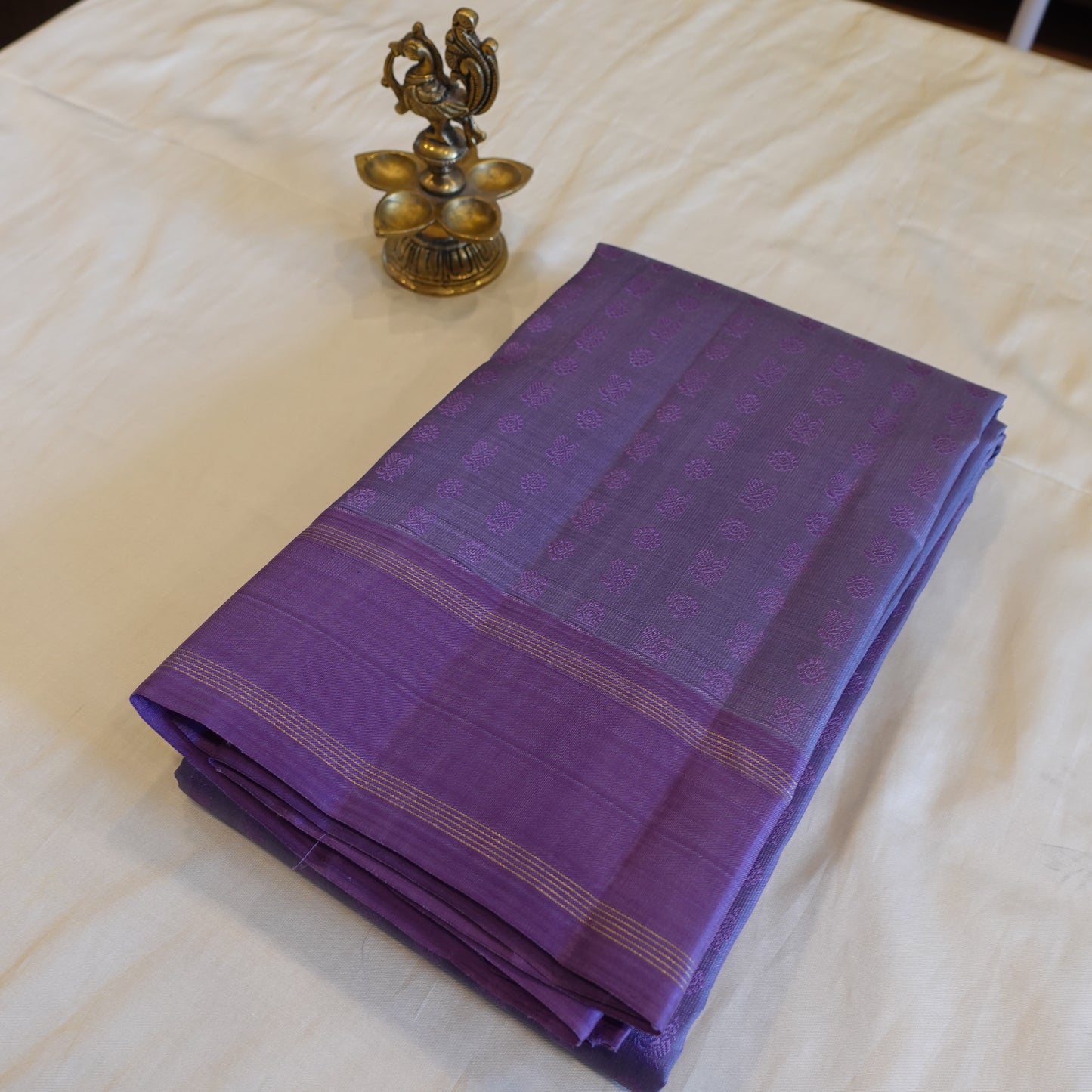 LAVENDER FIELDS | Pastel Lavender Pure Silk Kanjeevaram